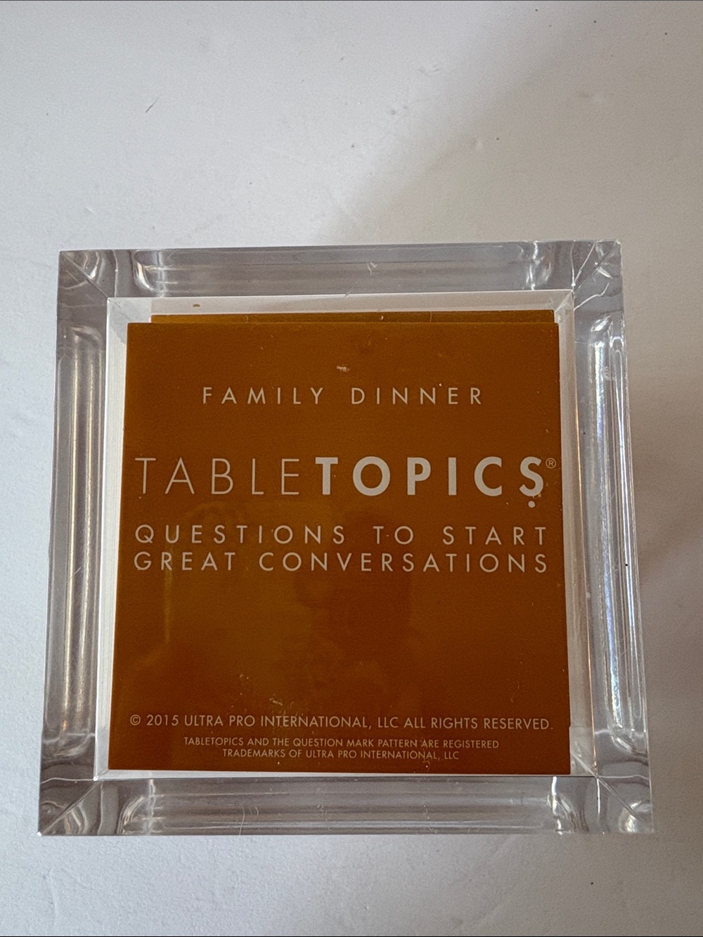 Family Dinner Conversation Starter Cards - Orange